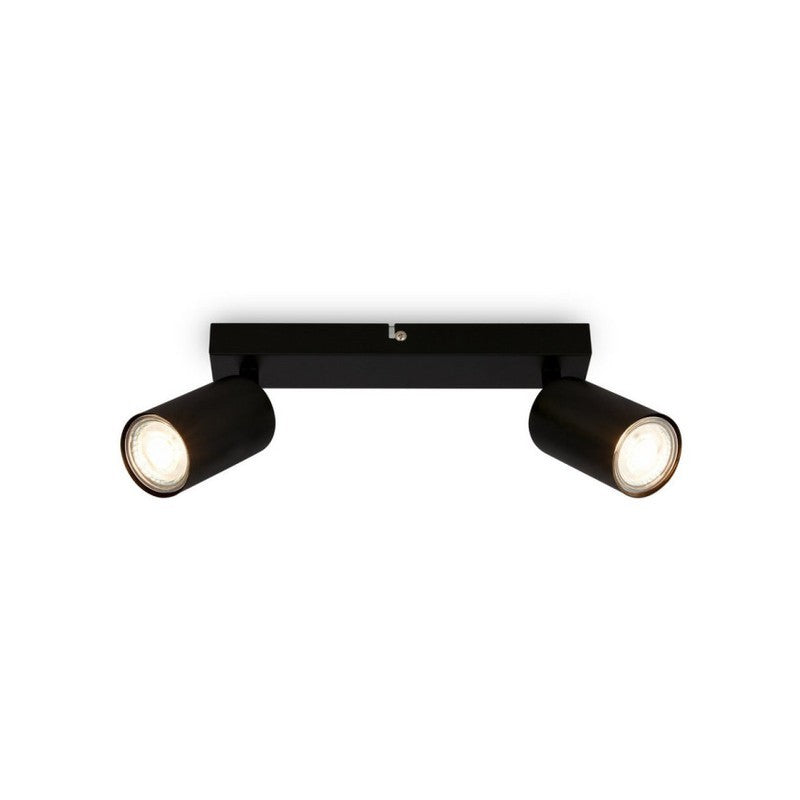 Faretto soffitto 2xGU10 orientabile nero 15,5 x 5,5 x 25,5 cm