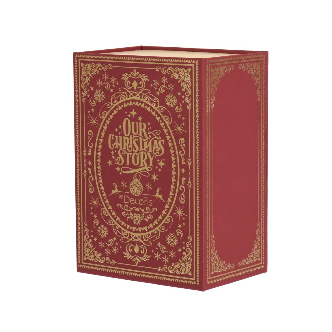Decorazione Babbo Natale in vetro con box H13 cm