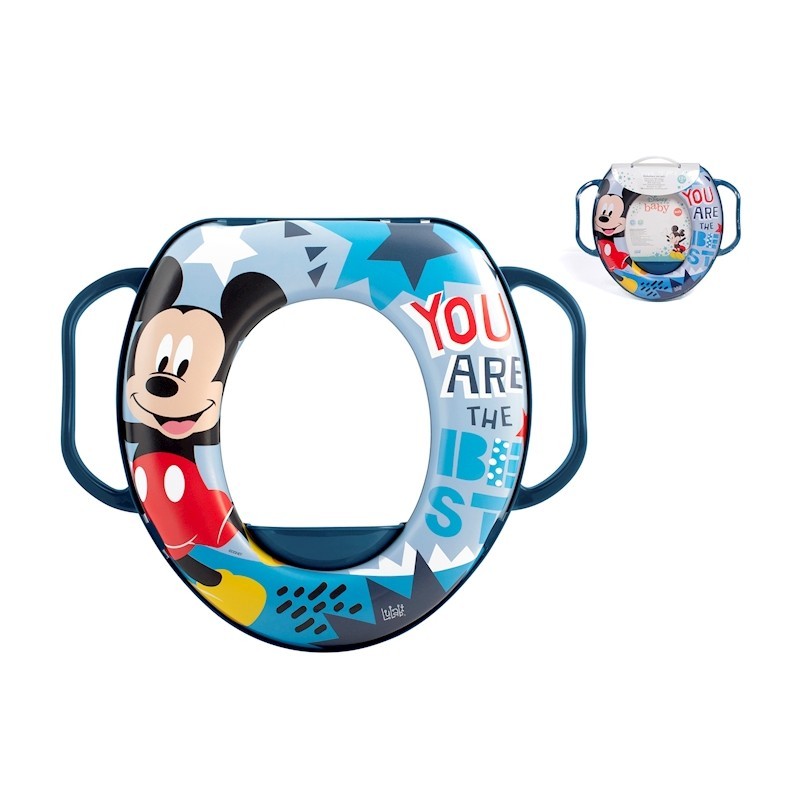 Riduttore per WC Disney Mickey Icon con maniglie imbottito BPA Free +24 Mesi