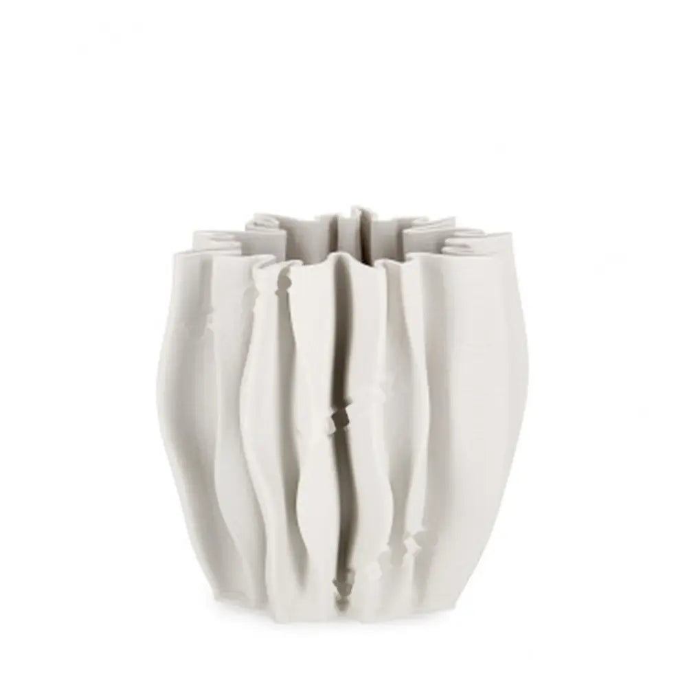 Vaso Osaki tondo bianco H22 cm