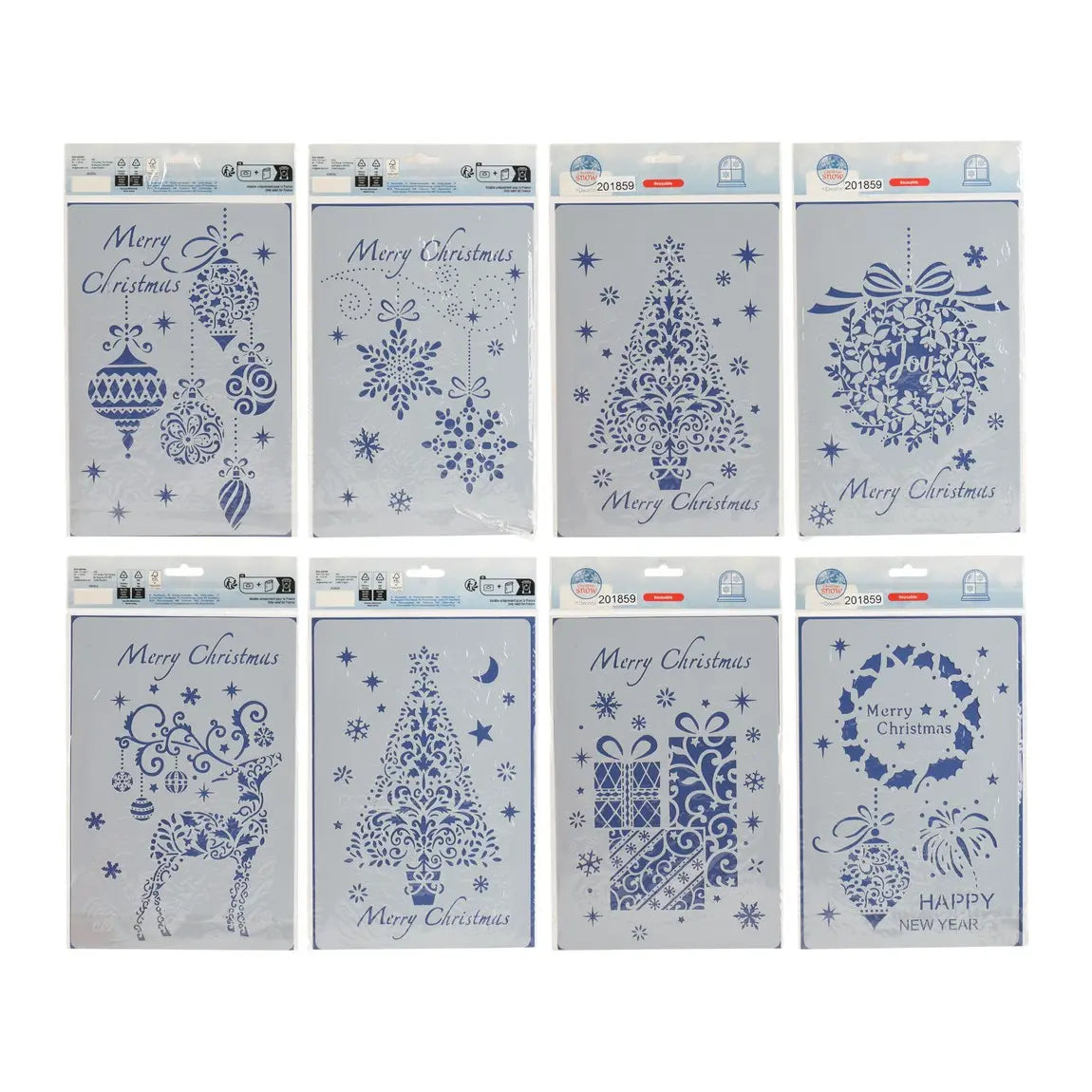 Stencil in plastica con figure assortite 17,5 × 26 cm – 1 pezzo assortito