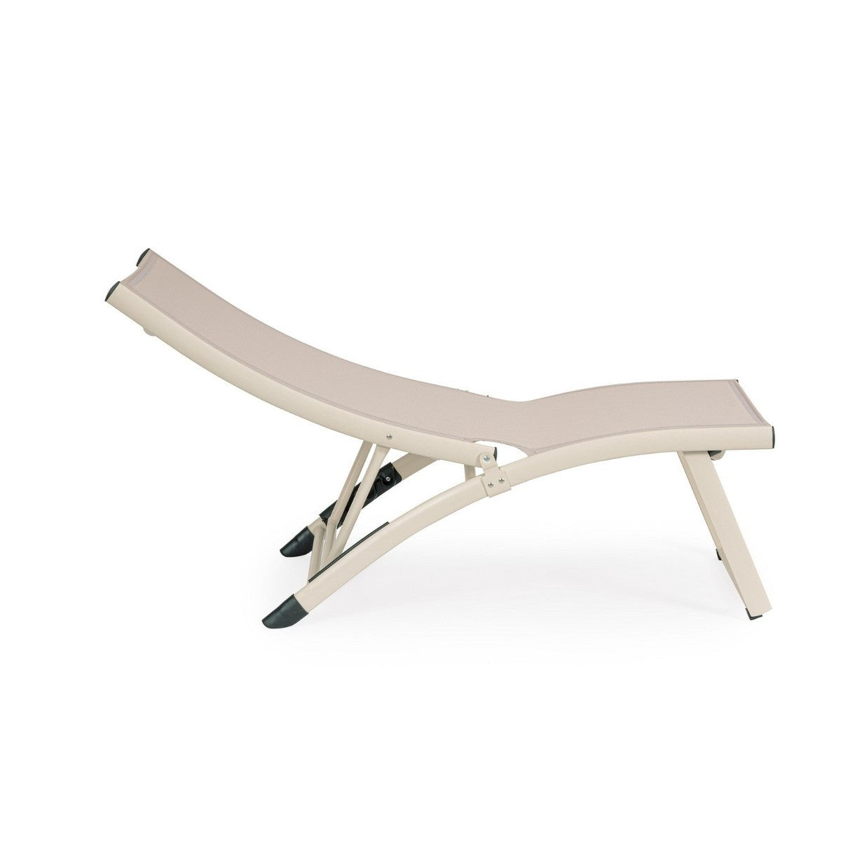 Bizzotto poltrona lounge reclinabile Taylor whisper in alluminio e textilene 53 x 166,5 x 90 cm