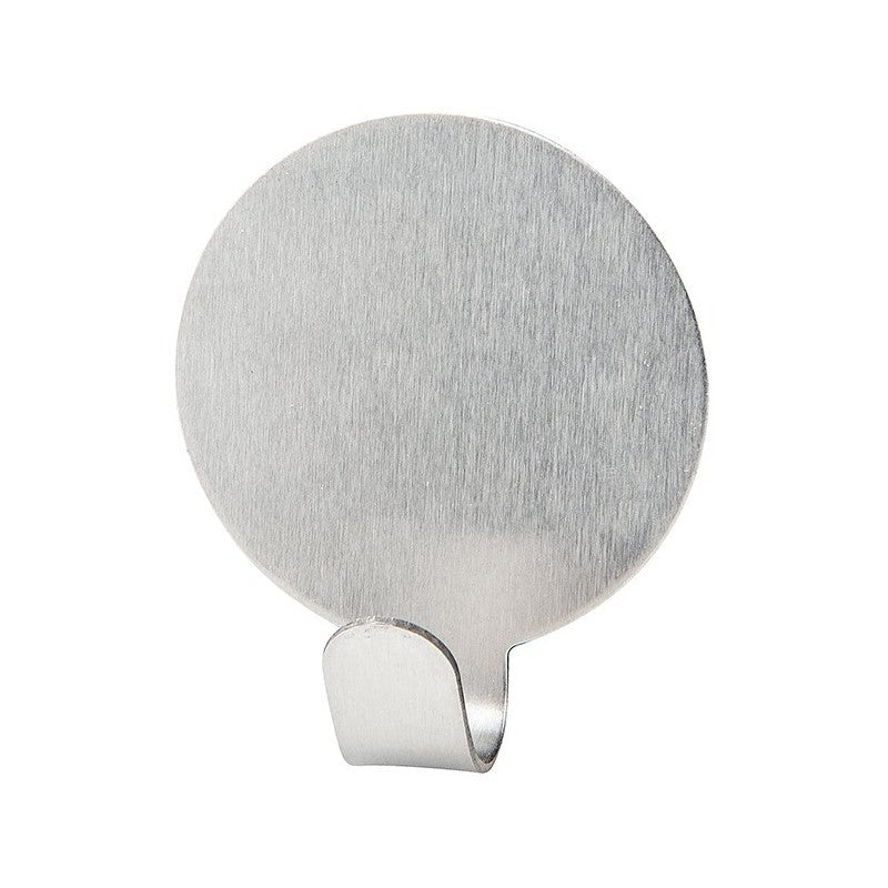 Set 2 ganci adesivi tondi in acciaio inox Ø 4 cm