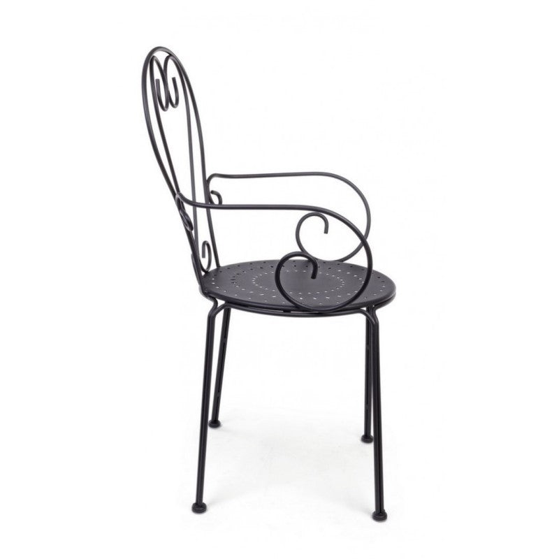 Sedia da giardino Etienne in acciaio cm 49x49x h89