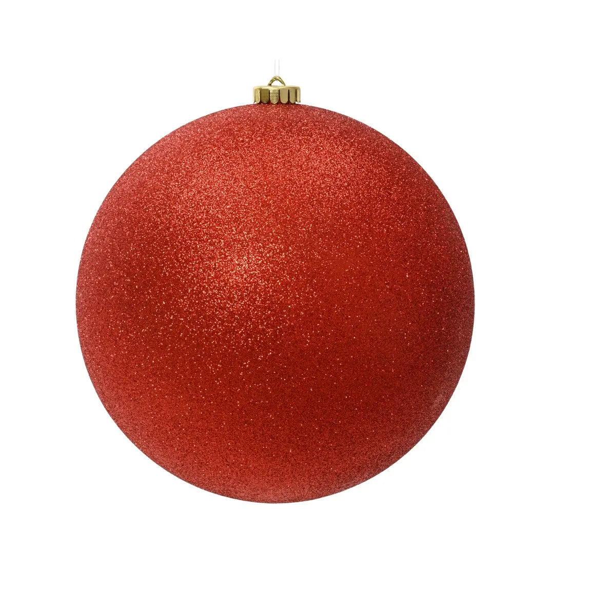 Sfera natalizia in polistirolo rosso glitterato Ø25 cm