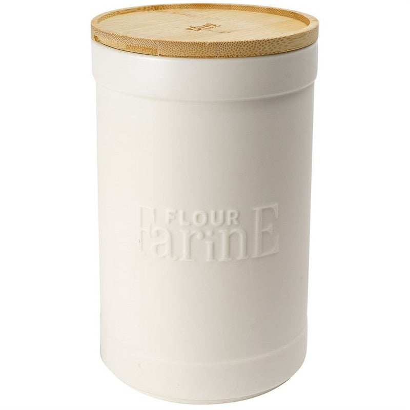 Barattolo farina Natureo con coperchio bamboo