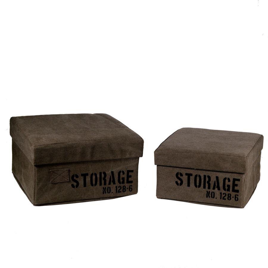 Scatola tess.3mis marrone storage - cm 45x30h28