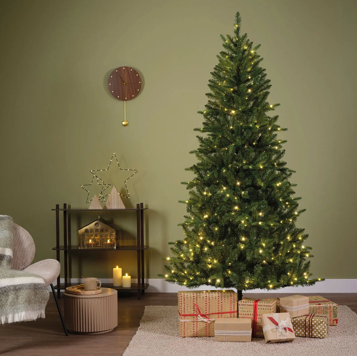 Albero di Natale Bretton Fir verde con 300 LED Ø99 × H180 cm