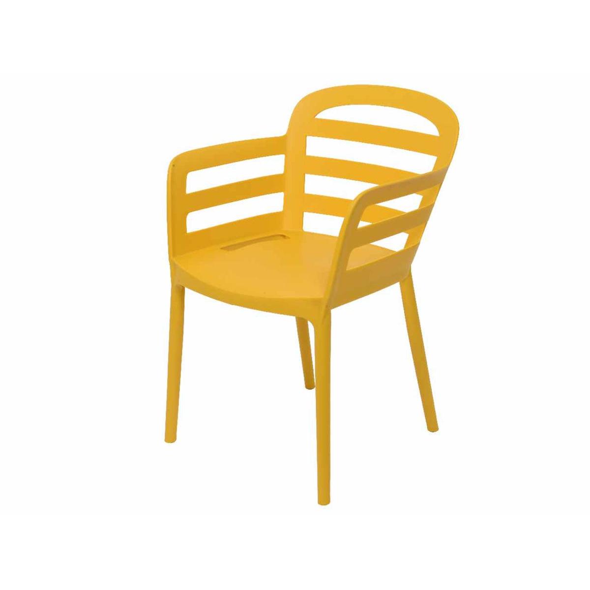 Sedia impilabile boston gialla - l56.50-w59.00-h81.00cm