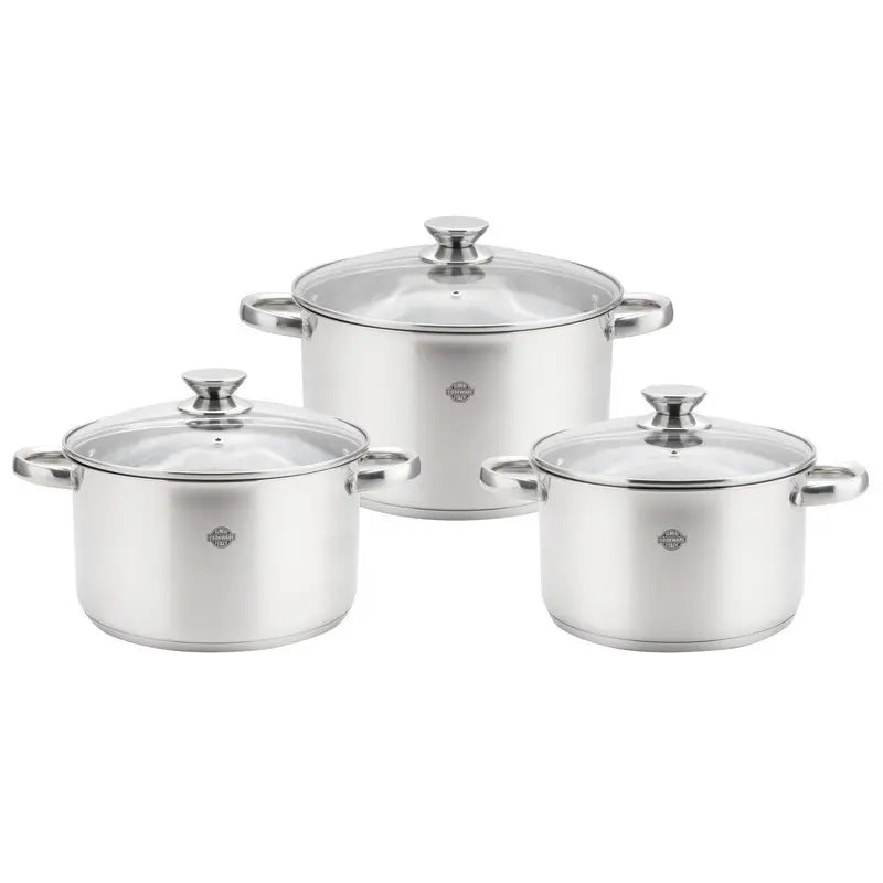 Set 3 casseruole Divinox con coperchio Ø 16/18/20 cm