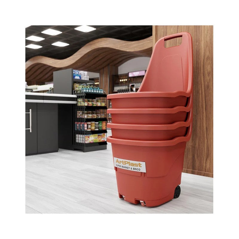 Carrello porta spesa con 4 ruote cm 48,5x57,5x87x5h