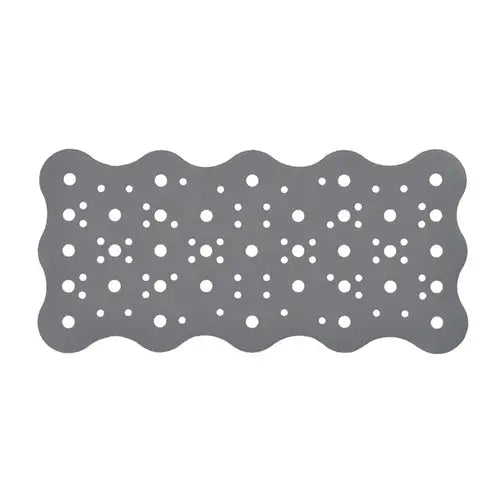 Tappeto vasca Oceano grigio antiscivolo con ventose 33 × 70 cm