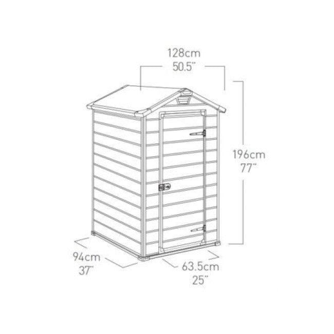 Casetta da giardino MANOR Grigio Keter 128x94xh196 cm