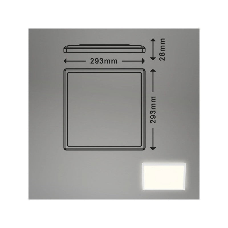 Plafoniera Slim led 30x30 cm 18w 2400lm bianco