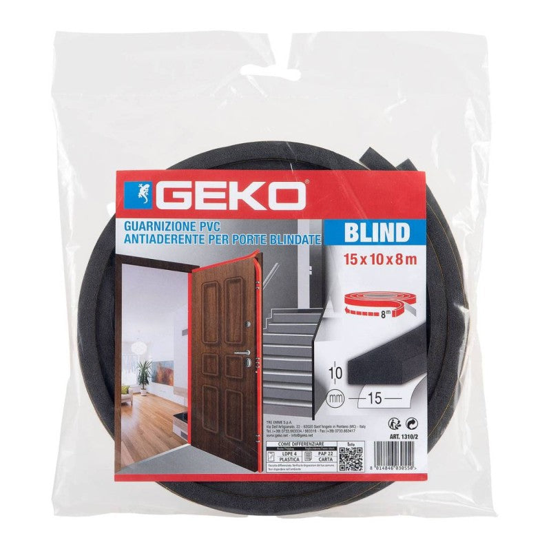 Guarnizione adesiva isolamento porte blindate 17 mm x 8 m antracite