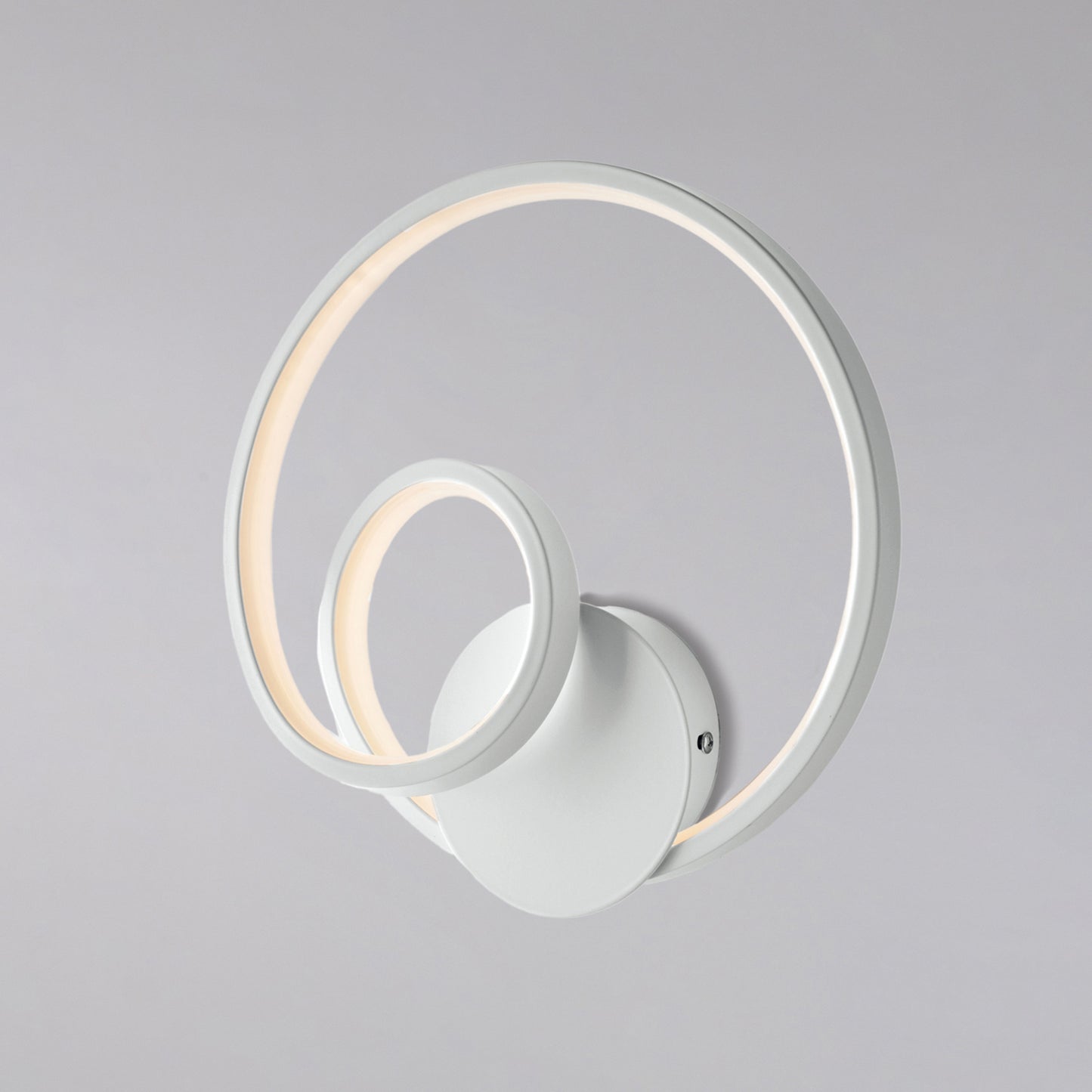 Applique in metallo e alluminio bianco con led integrato H.26 - L.26 - P.8