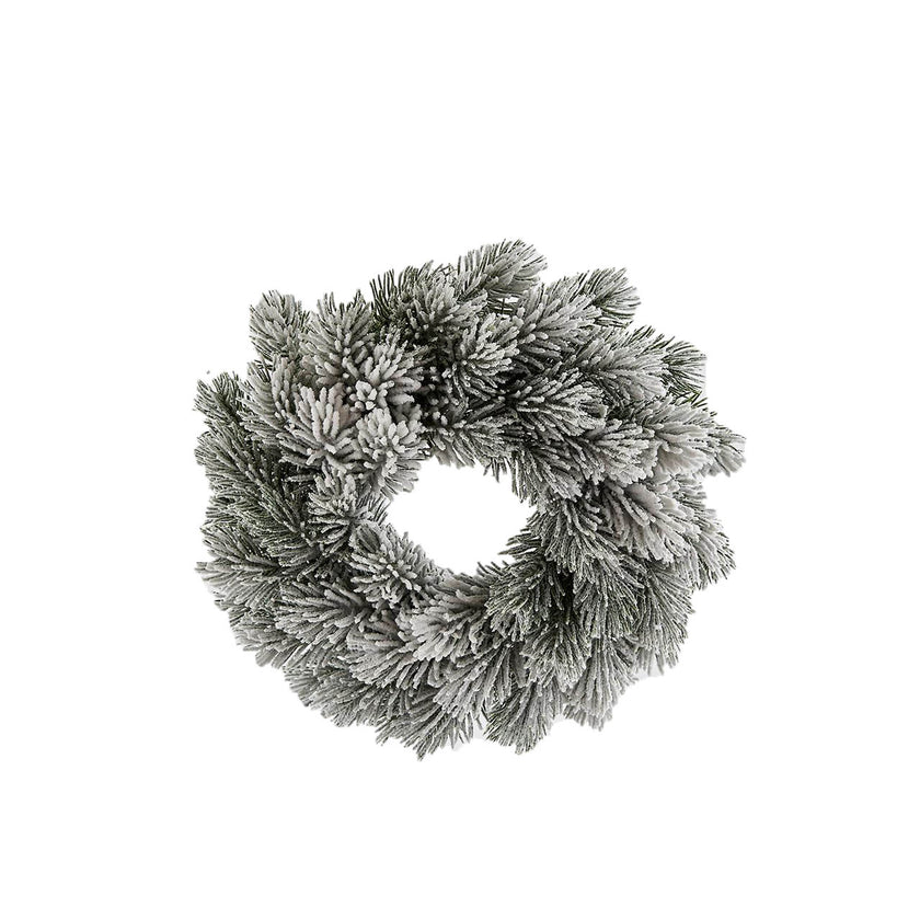 Ghirlanda pino innevato Ø60 cm x 135 rami