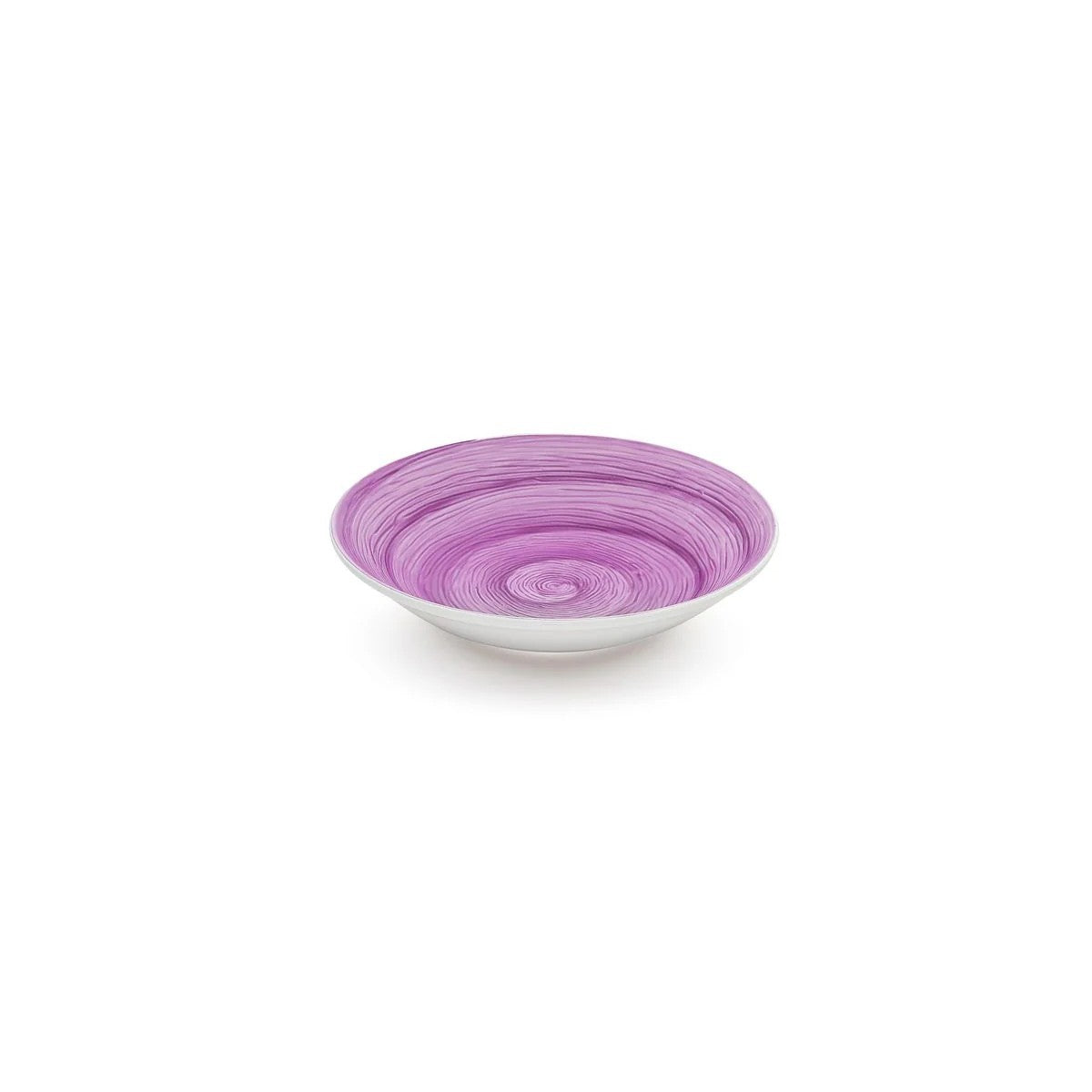 Piatto fondo mauve memento table in ceramica dipinta a mano Ø 23,5 cm