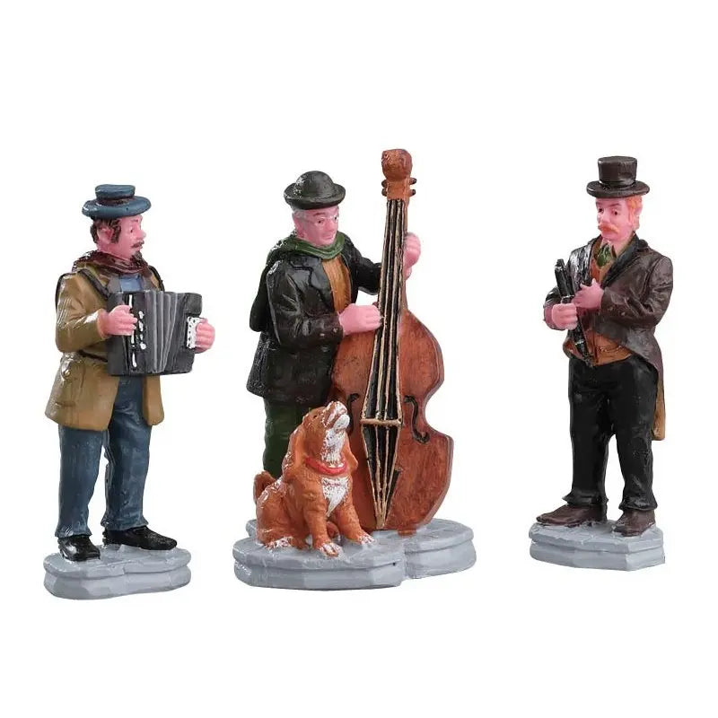 Set 3 statuette Lemax Trio Musicale di Strada