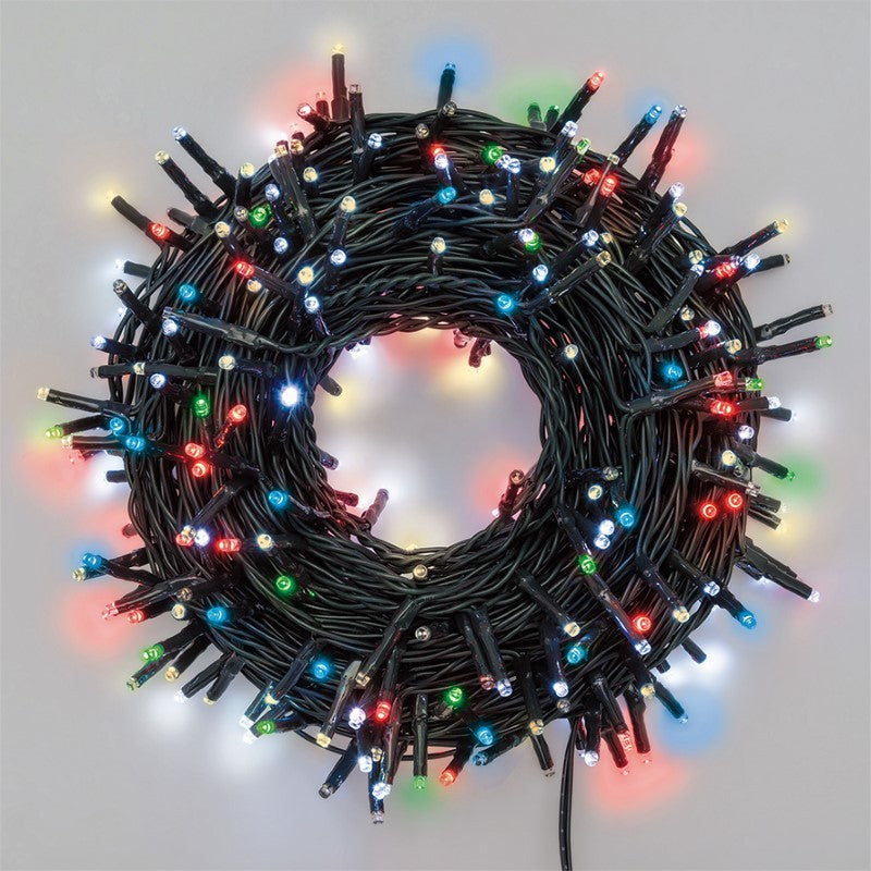 Catena luminosa multicolore MiniLED MultiFLASH 300 lampade, 18m