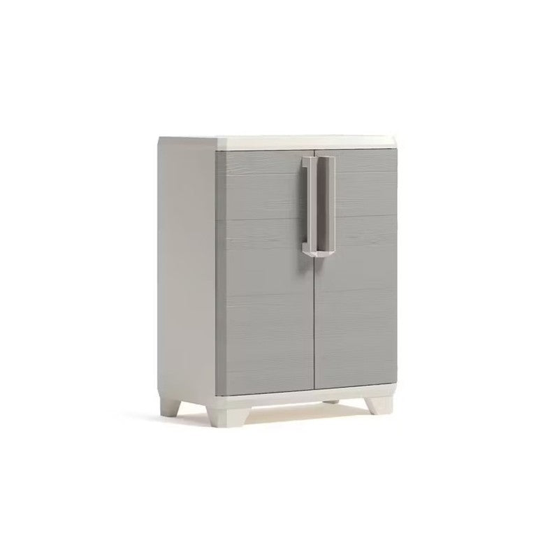 Armadio Keter Linear Wood basso grigio tortora cm 68x39x90 h