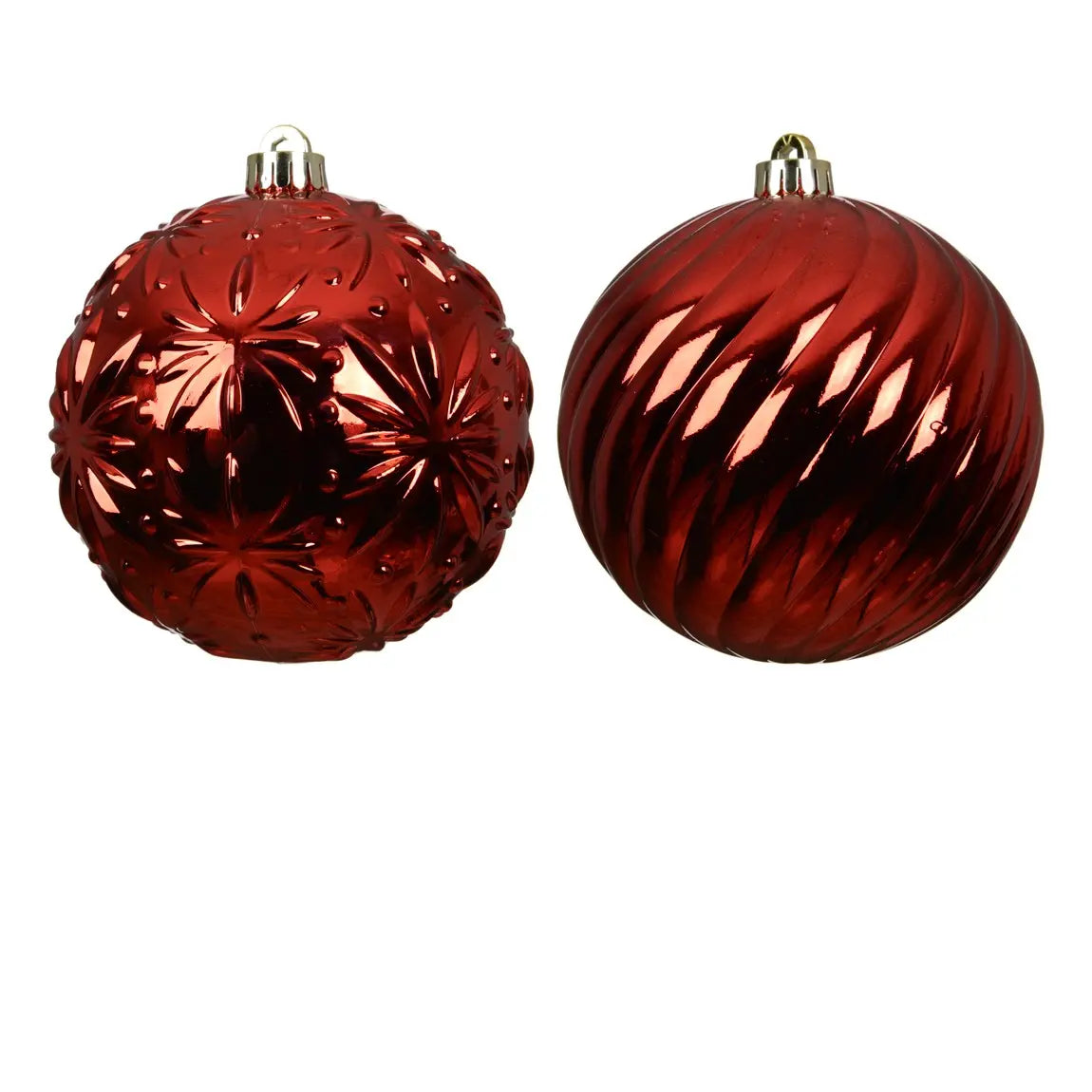 Sfera natalizia in polistirolo rosso Ø15 cm – 1 pezzo assortito