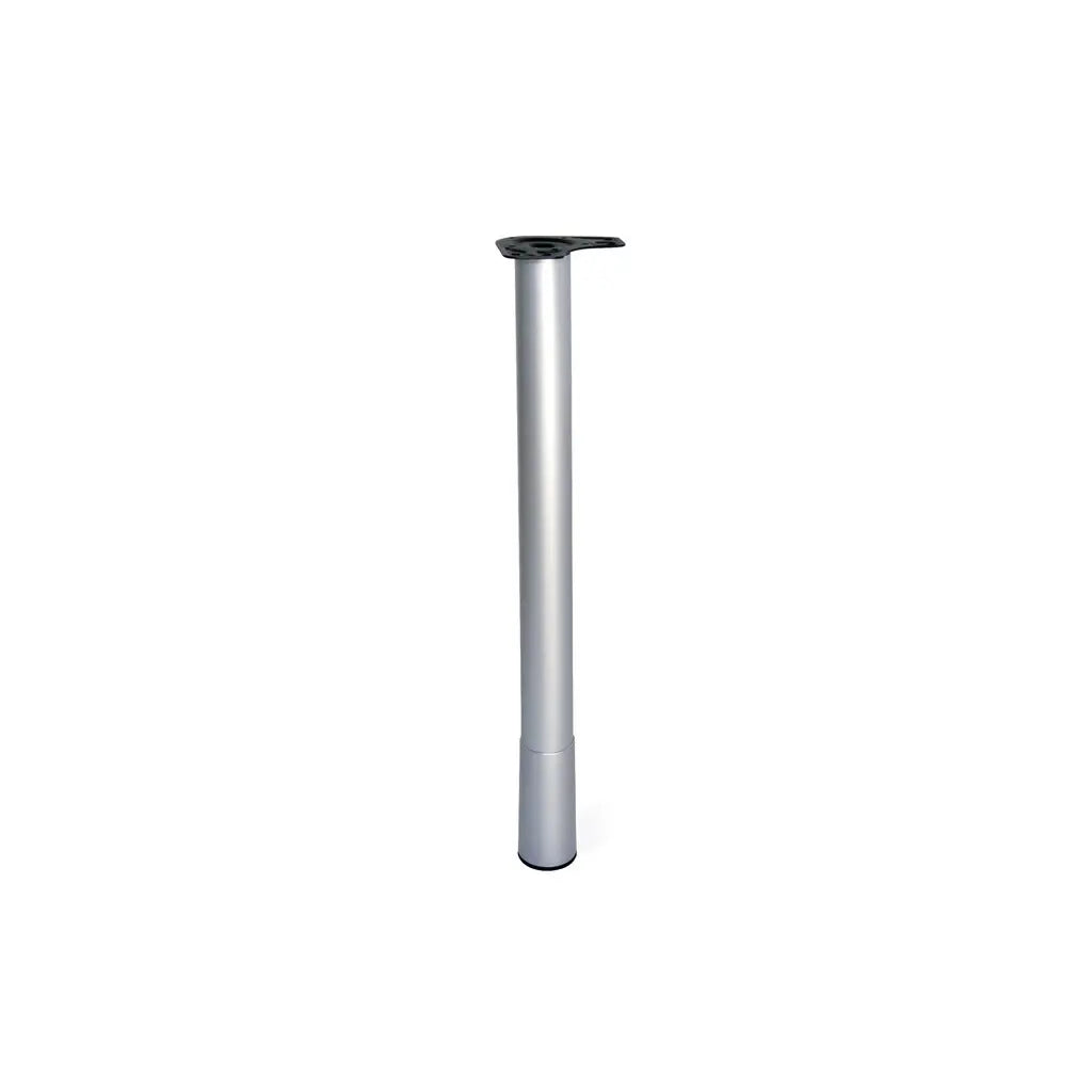 Gambe per tavolo Conus D60 mm, H687-800 mm, Acciaio e Tecnoplastica, Verniciato alluminio