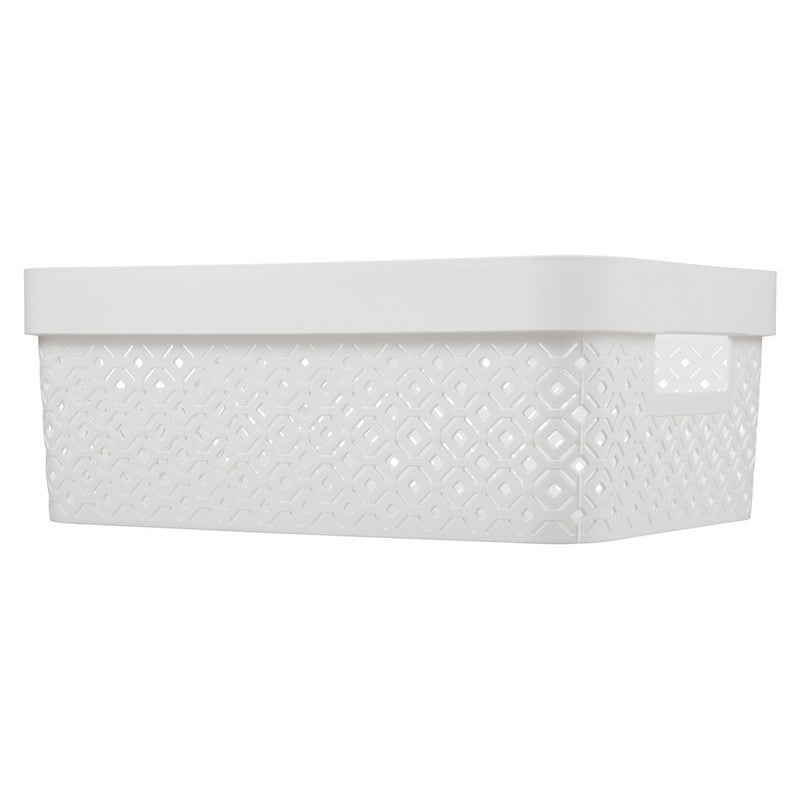 Contenitore Curver Terrazzo bianco 11l cm 26x35,5x13,6 h