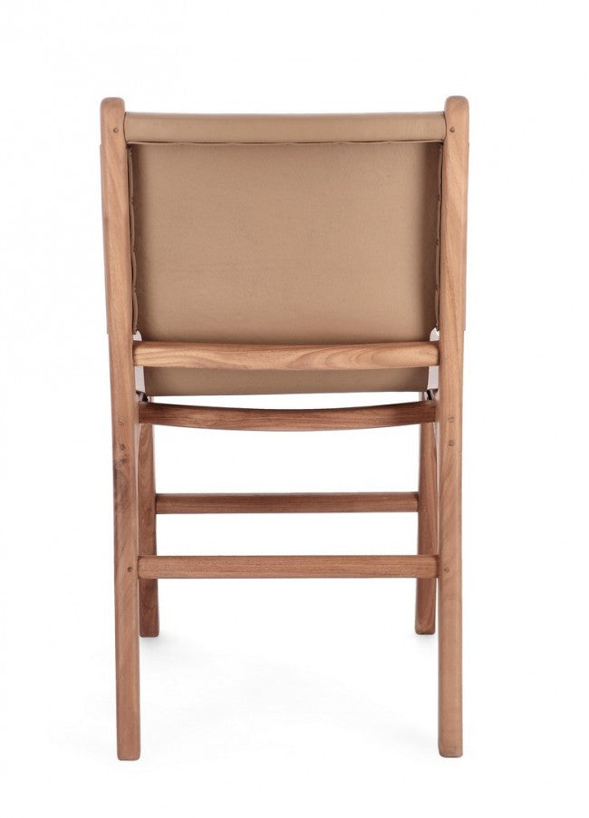 2x Sedia in pelle 46x59x85h cm