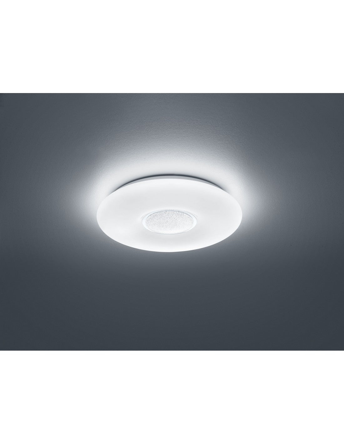 Plafoniera Moderna Led Dimmerabile Akina Ø41 cm Bianco Trio Lighting