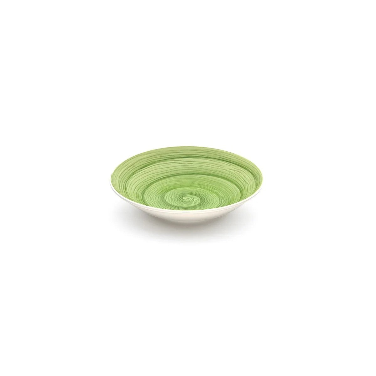 Piatto fondo lime memento table in ceramica dipinta a mano Ø 23,5 cm
