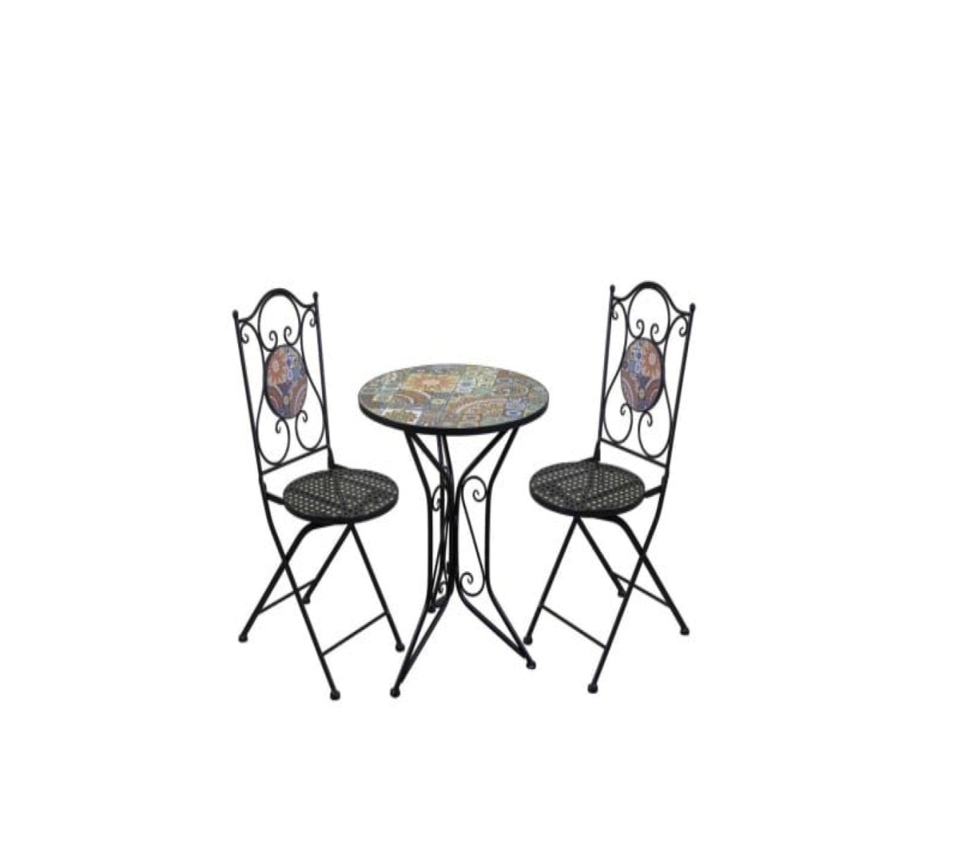 Set tavolo mosaico Galatone tondo Ø60cm e 2 sedie