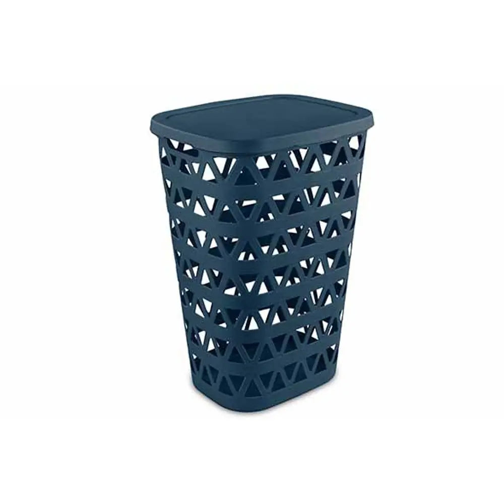 Cesta portabiancheria Oceana blu 55l cm 42,6x34,5x60,1 h