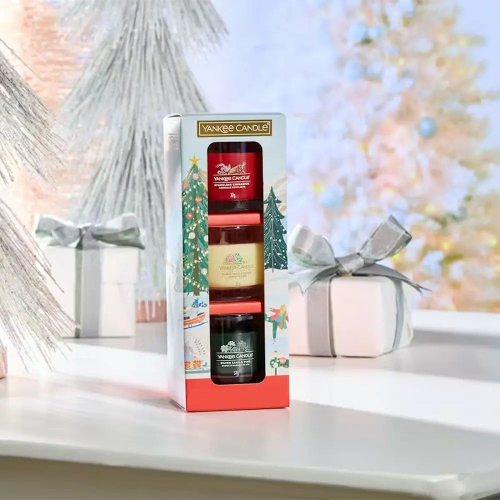 Confezione regalo Christmas Classics 3 candele mini