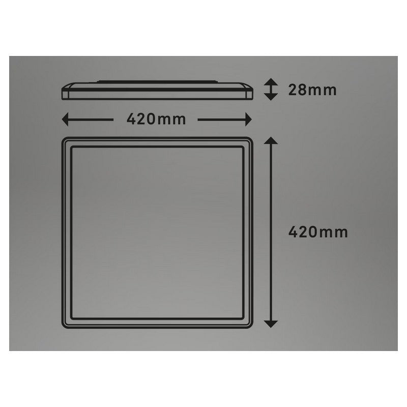Plafoniera Slim led 42 cm 22w 3000lm bianco