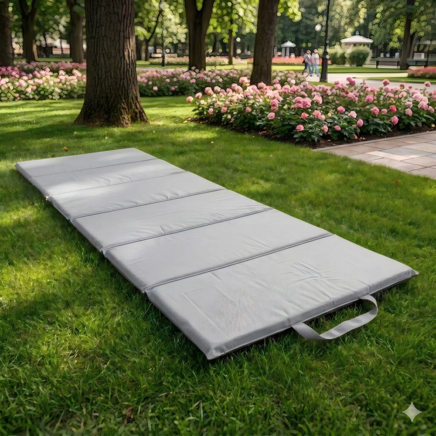 Materassino pieghevole a fisarmonica 58x190 cm grigio