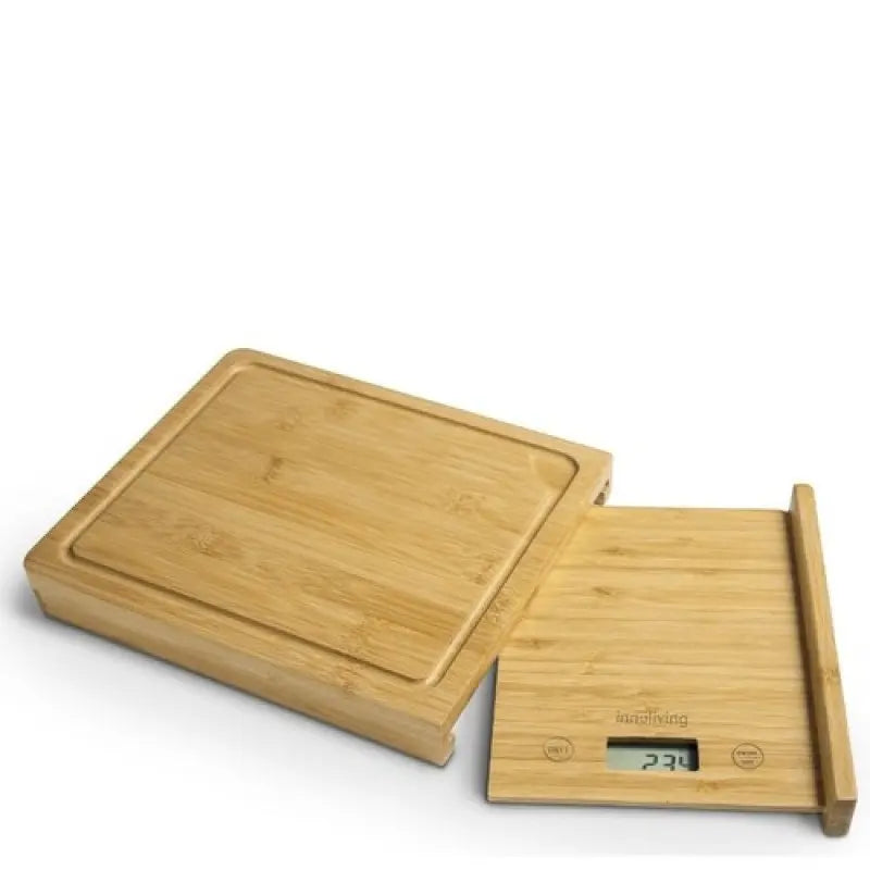 Bilancia digitale da cucina con tagliere 2 in 1 in bambù 5 Kg