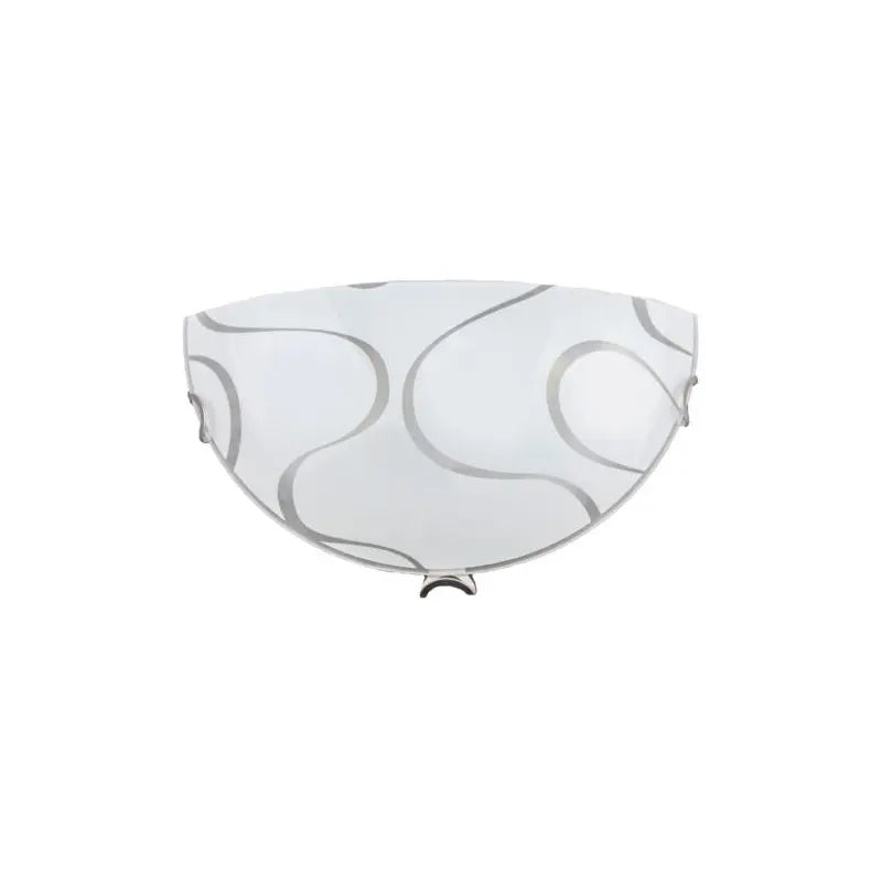 Applique Onda 1xE27 ganci cromo vetro lastra bianco