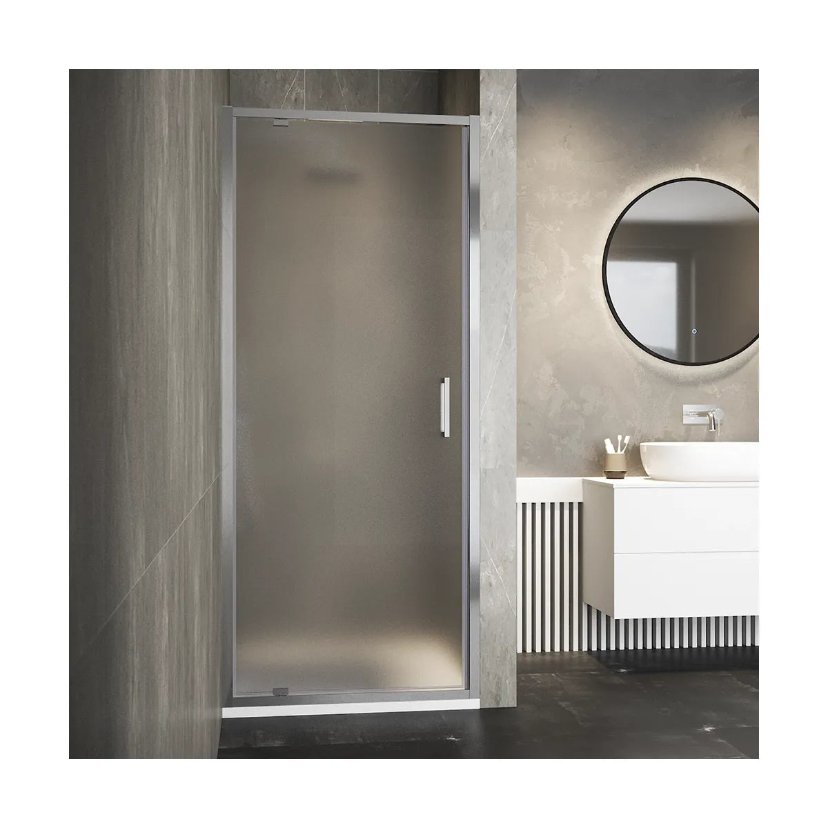 *MAKIRA PORTA DOCCIA GIR 6MM TRASP/CRO