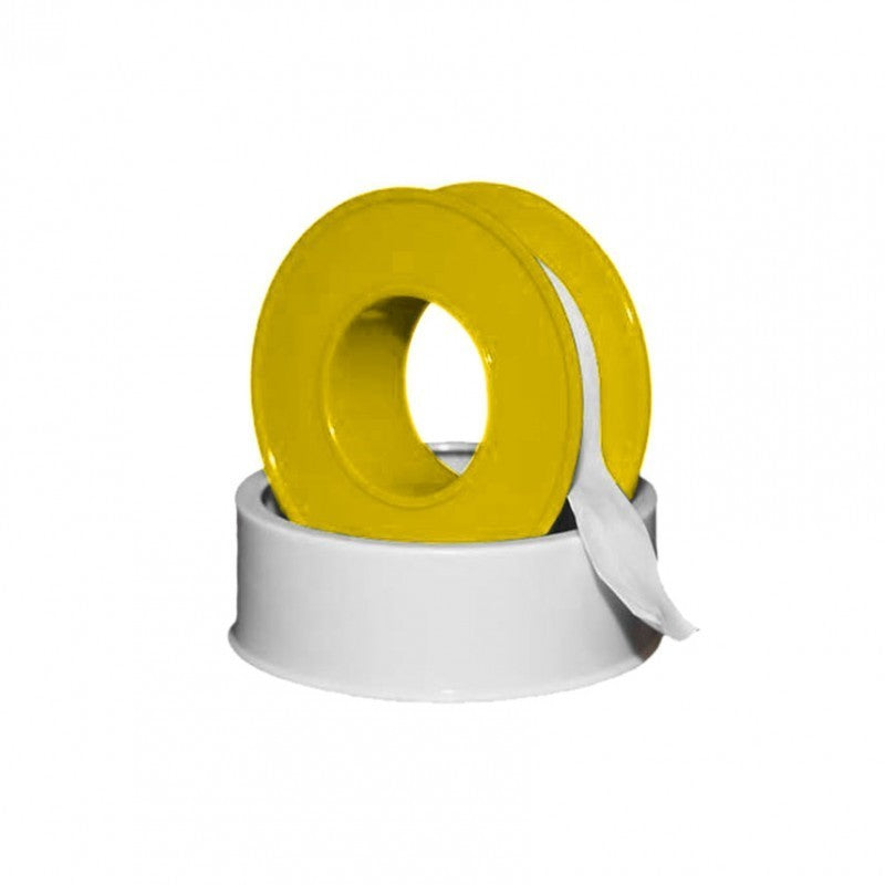 Nastro teflon ptfe per gas giallo 12 mm x 12 m