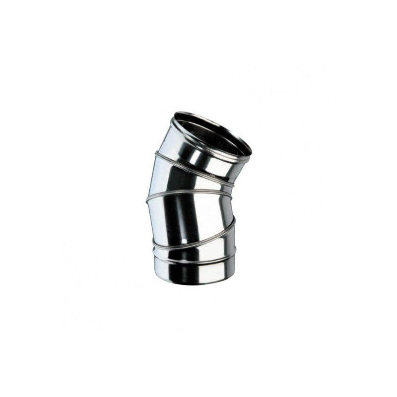 Curva regolabile 0°-90° a 4 settori Ø120 mm in acciaio inox AISI 316