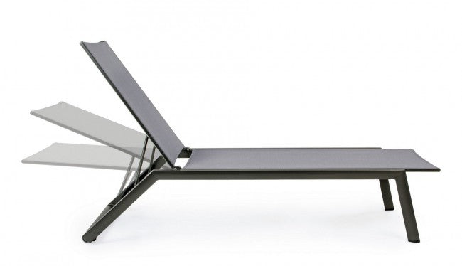 4x Lettino Cruise Reclinabile E Con Ruote Antracite