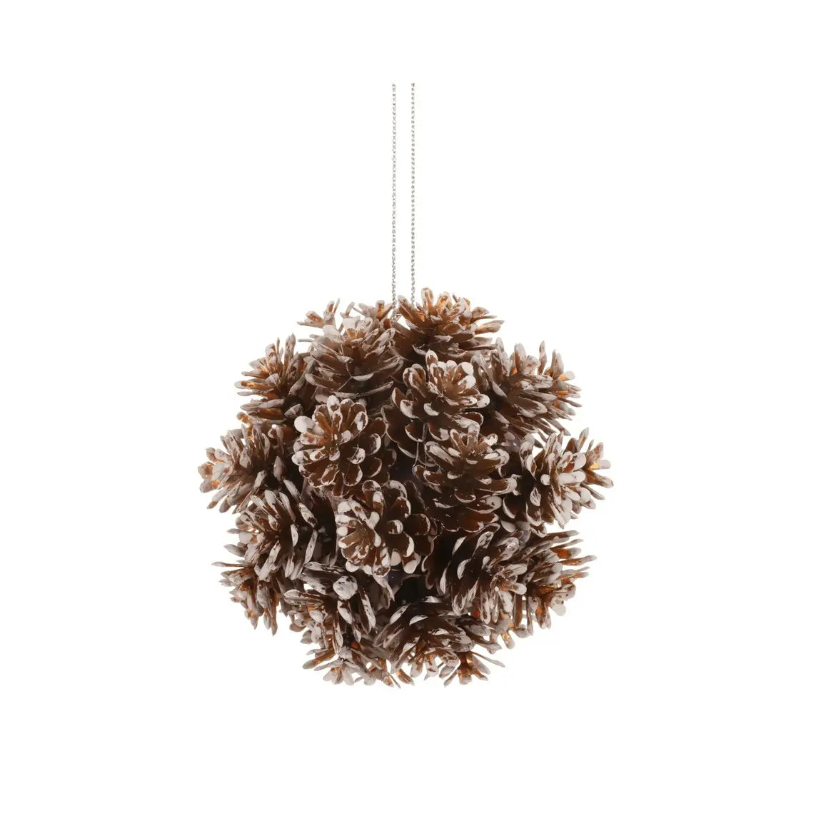 Sfera natalizia con pigne marroni Ø8 cm