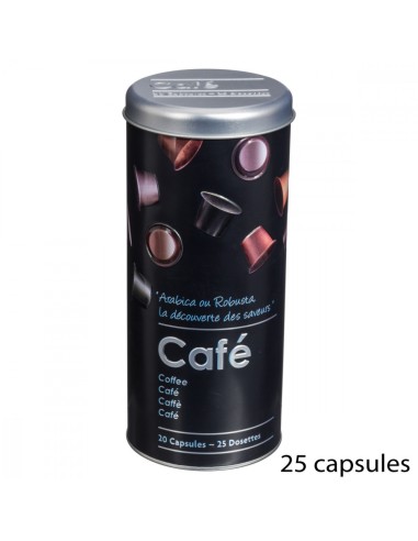 Scatola caffè nera 25 capsule