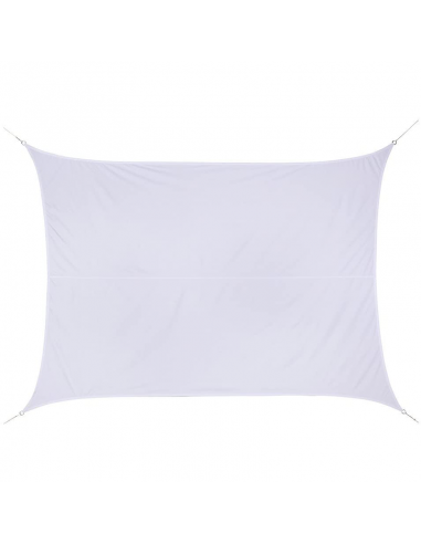 Tenda da sole rettangolare 3x4 m Tessuto Impermeabile - Colore: bianco