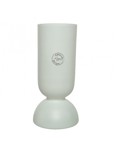 Vaso vetro bianco H 23 cm