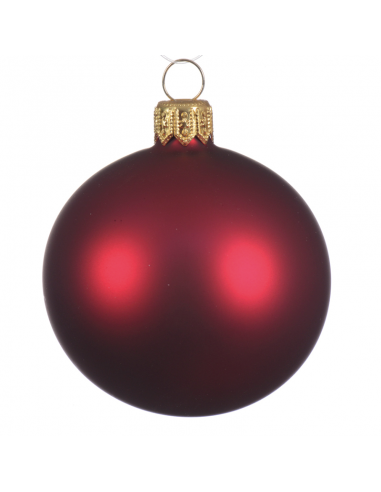 Pallina di Natale rosso scuro lucido Ø15 cm