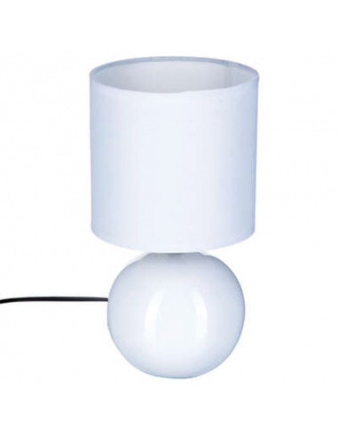 Lampada da comodino bianca  Ø13 x H 24,5 cm