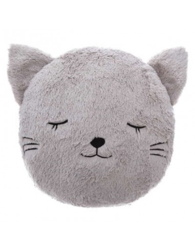 Cuscino gatto tondo grigio Ø28 cm