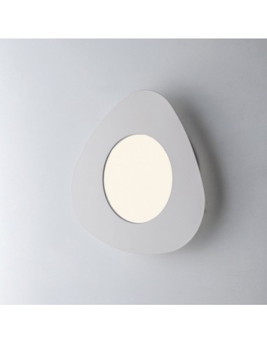 Plafoniera in metallo Bianco LED integrato 31x h5 cm